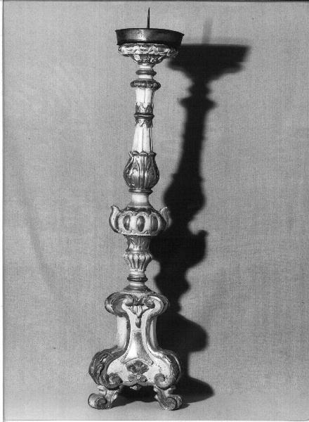 candelabro, serie - bottega ligure (seconda metà sec. XVIII)