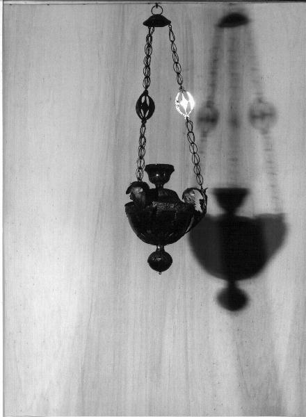 lampada pensile, opera isolata - bottega ligure (secondo quarto sec. XIX)