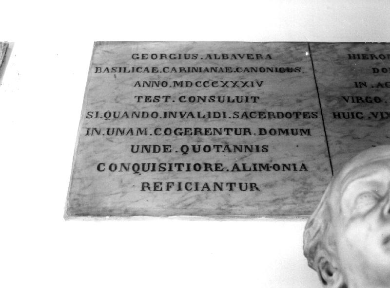 lapide commemorativa, elemento d'insieme - bottega ligure (sec. XIX)