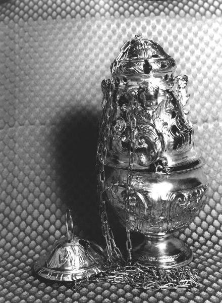 motivi decorativi vegetali/ cherubini (turibolo, opera isolata) - bottega genovese (metà sec. XVIII)