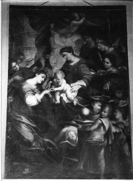 matrimonio mistico di Santa Caterina d'Alessandria (dipinto, opera isolata) - ambito ligure (seconda metà sec. XVII)