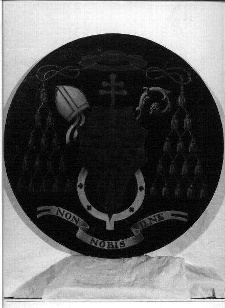 STEMMA VESCOVILE (dipinto, opera isolata) - ambito ligure (ultimo quarto sec. XIX)