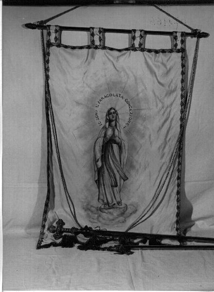 IMMACOLATA CONCEZIONE (stendardo processionale, opera isolata) - manifattura ligure (ultimo quarto sec. XIX)