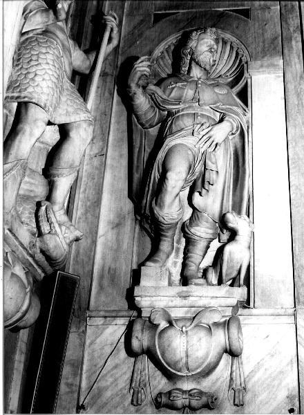 SAN ROCCO (statua, elemento d'insieme) di Carlone Taddeo (secc. XVI/ XVII)