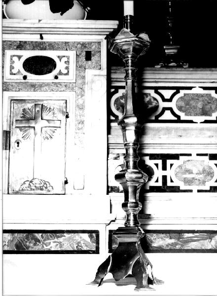 candeliere, elemento d'insieme - PRODUZIONE LIGURE (secc. XIX/ XX)