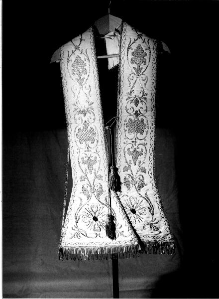 motivi decorativi (stola, opera isolata) - manifattura ligure (secc. XIX/ XX)