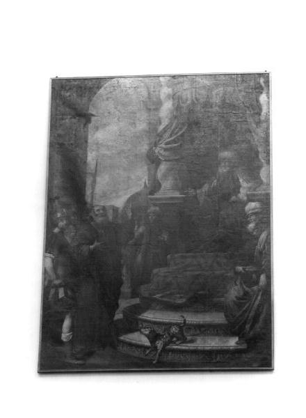 Sant'Andrea di fronte al tiranno (dipinto, opera isolata) di Carlone Giovanni detto Genovese (attribuito), Carlone Giovanni Battista (attribuito) (sec. XVII)