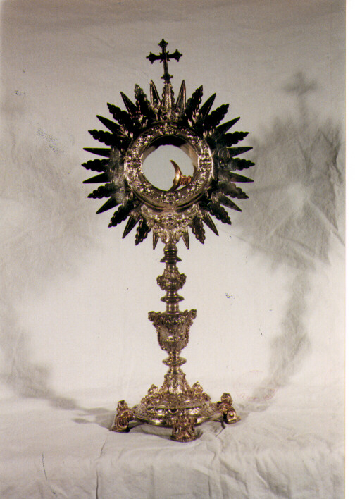 ostensorio - bottega napoletana (fine/inizio secc. XVIII/ XIX)