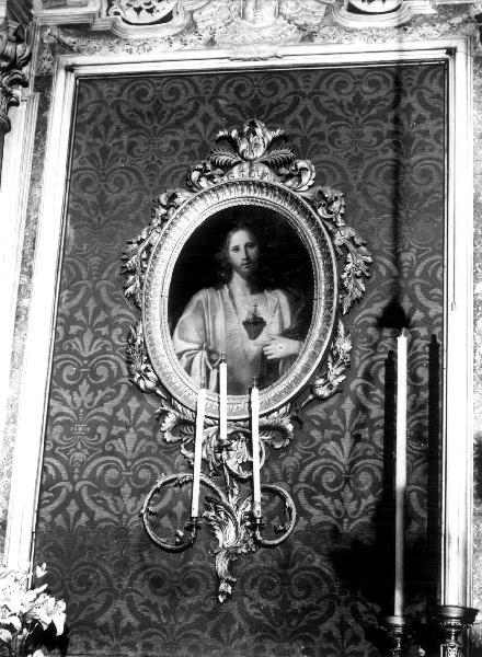 Sacro Cuore di Gesù (dipinto, opera isolata) di Baratta Francesco (sec. XIX)