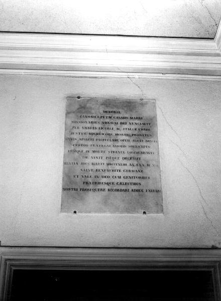 lapide tombale, opera isolata - bottega ligure (sec. XIX)