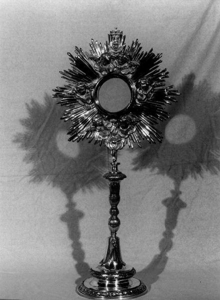 cherubini/ motivi decorativi vegetali (ostensorio, opera isolata) - bottega ligure (sec. XVIII)