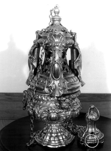 turibolo, elemento d'insieme - bottega genovese (seconda metà sec. XIX)