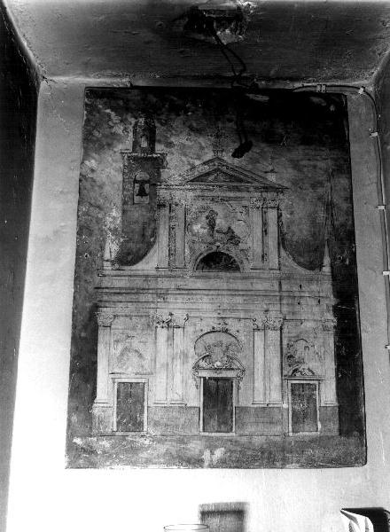 veduta di una chiesa (dipinto, opera isolata) - ambito ligure (seconda metà sec. XIX)