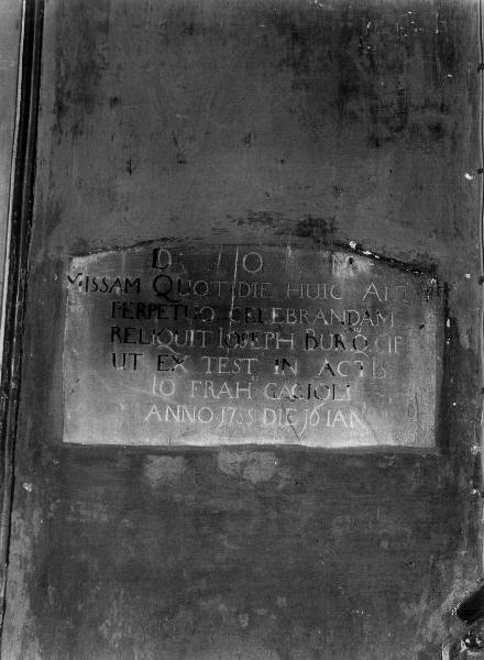 lapide, opera isolata - bottega ligure (sec. XVIII)