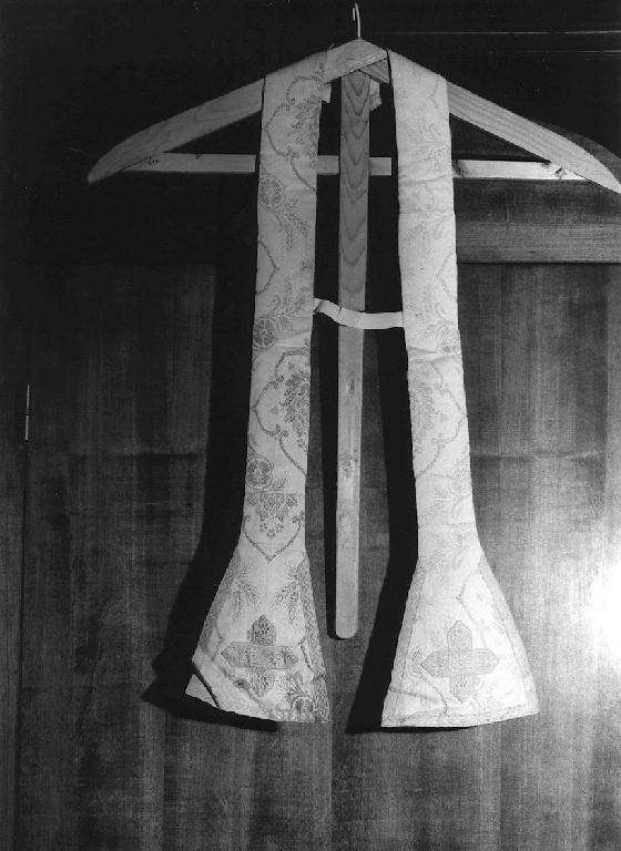 croce/ simboli eucaristici (stola, opera isolata) - manifattura ligure (metà sec. XX)