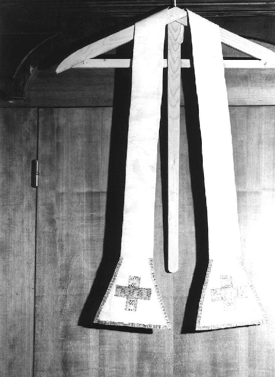 croce (stola, elemento d'insieme) - manifattura ligure (sec. XIX)