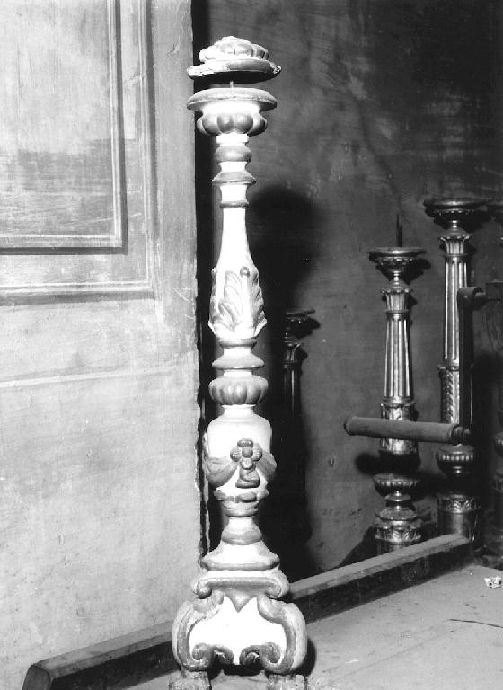 candelabro, elemento d'insieme - bottega ligure (prima metà sec. XIX)