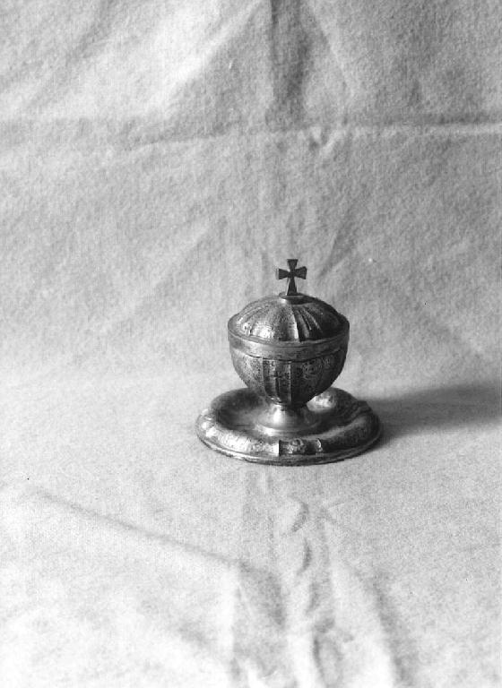 croce (vasetto per la purificazione, opera isolata) - bottega ligure (secc. XIX/ XX)