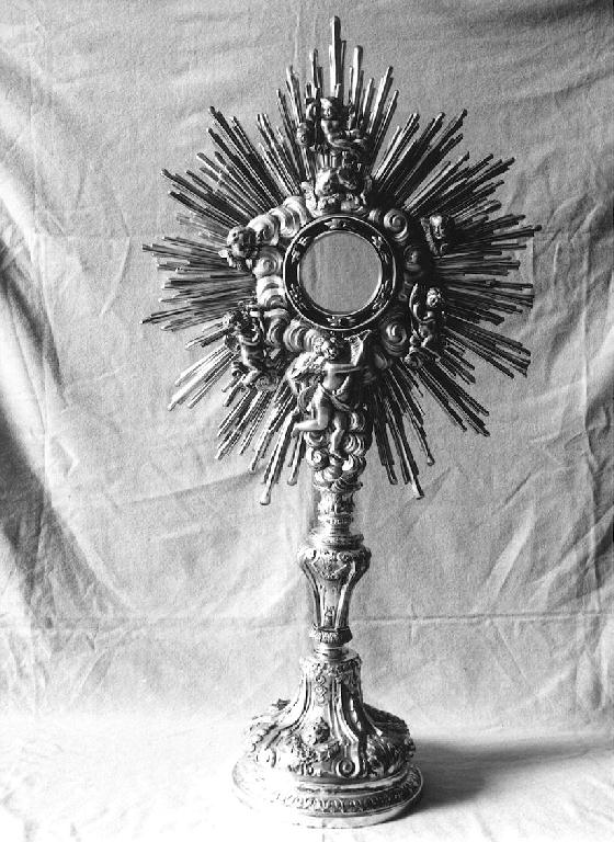 angioletti (ostensorio, opera isolata) - PRODUZIONE LIGURE (sec. XVIII)