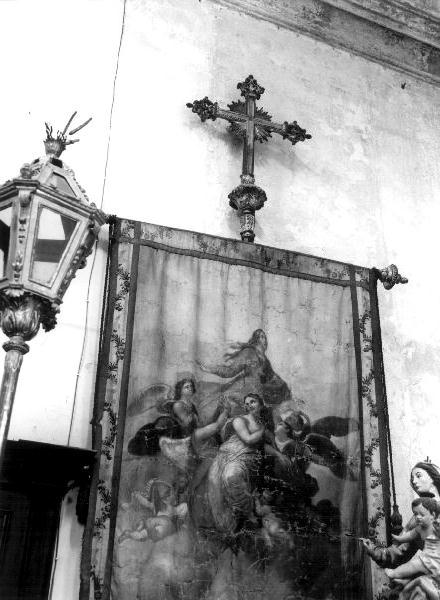 portastendardo, elemento d'insieme - bottega ligure (fine/inizio secc. XVIII/ XIX)