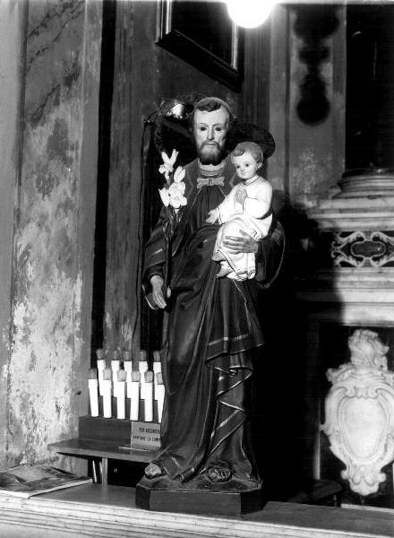 San Giuseppe e Gesù Bambino (gruppo scultoreo, opera isolata) - bottega ligure (fine/inizio secc. XIX/ XX)