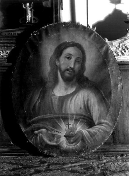 Sacro Cuore di Gesù (dipinto, opera isolata) - ambito ligure (sec. XIX)