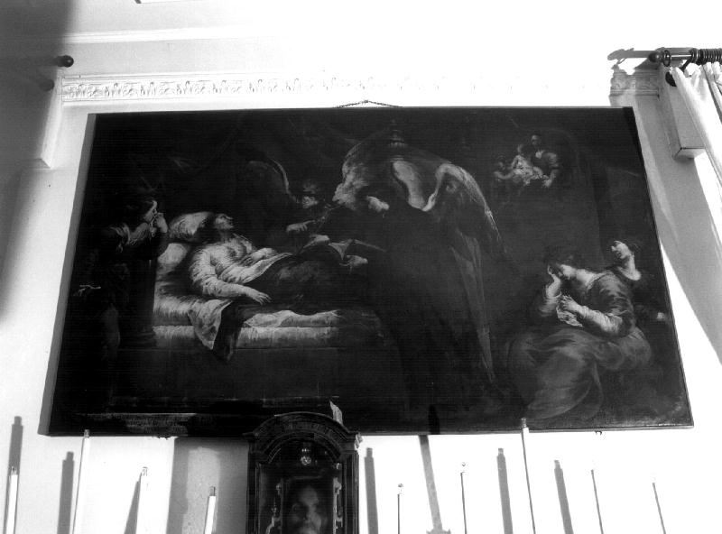 OPERA DI MISERICORDIA DEI PADRI CROCIFERI IN VESTE DI ANGELI (dipinto, opera isolata) di Castello Valerio (cerchia) (metà sec. XVII)