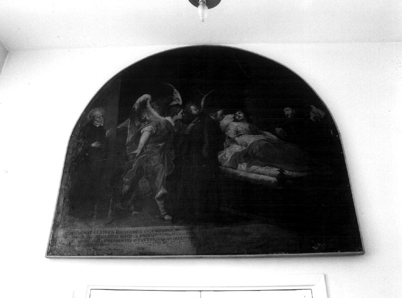 OPERA DI MISERICORDIA CON SAN CAMILLO E SAN FILIPPO NERI (dipinto, opera isolata) di Castello Valerio (cerchia) (metà sec. XVII)