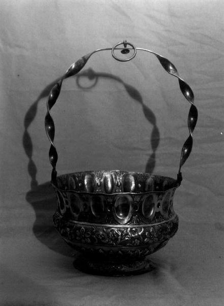 MOTIVI DECORATIVI FLOREALI (secchiello per l'acqua benedetta, opera isolata) - bottega ligure (sec. XIX)