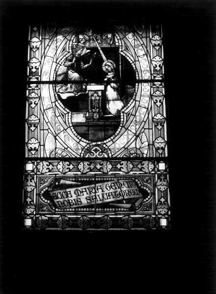 Annunciazione (vetrata, opera isolata) - ambito ligure (secc. XIX/ XX)