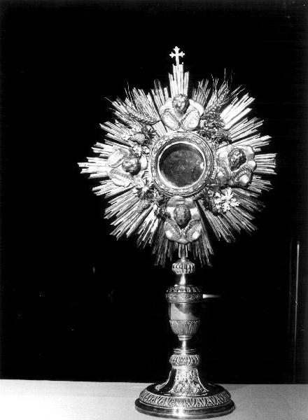 MOTIVI DECORATIVI VEGETALI/ MOTIVI DECORATIVI FLOREALI/ CHERUBINI (ostensorio, opera isolata) - bottega ligure (prima metà sec. XIX)