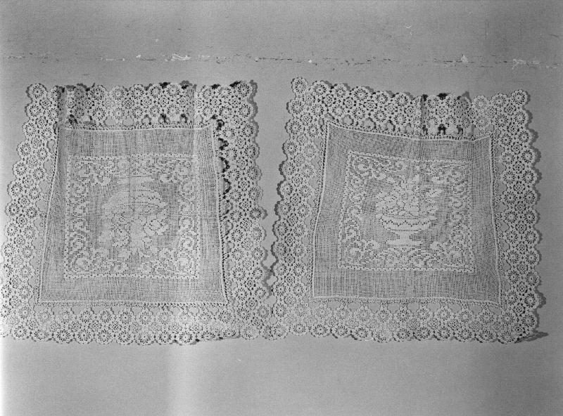 tovaglia d'altare, coppia - manifattura ligure (seconda metà sec. XIX)