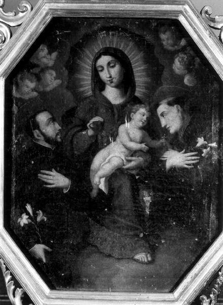 Madonna del Rosario con Sant'Antonio e San Francesco di Sales (dipinto, elemento d'insieme) - ambito ligure (ultimo quarto sec. XVIII)