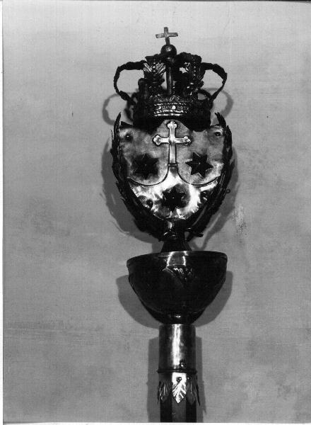 mazza processionale, opera isolata - bottega genovese (sec. XIX)