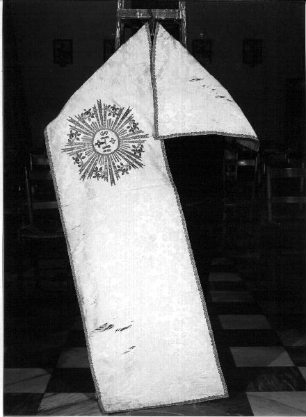 velo omerale, opera isolata - manifattura ligure (inizio sec. XIX)