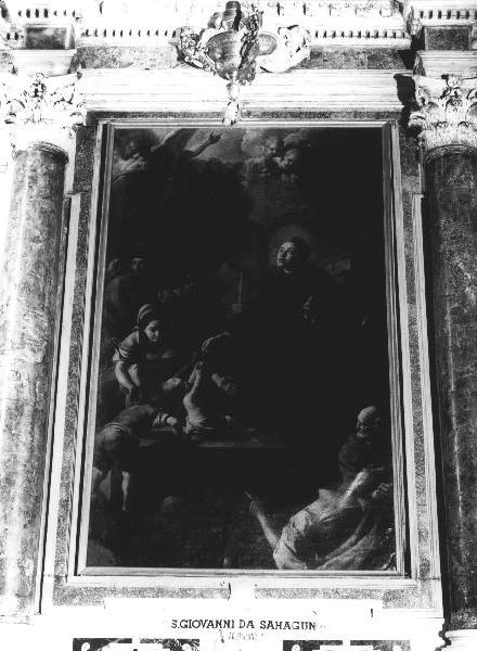 San Giovanni da San Facondo trae miracolosamente il bambino dal pozzo (dipinto, elemento d'insieme) di Narice Francesco Maria (sec. XVIII)