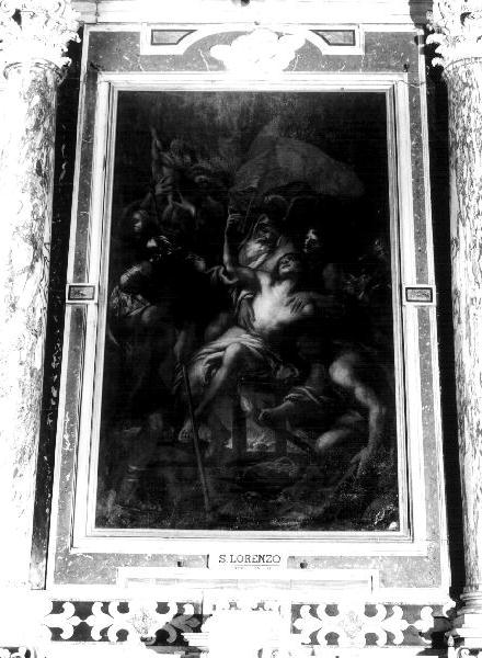 MARTIRIO DI SAN LORENZO (dipinto, elemento d'insieme) di Piola Domenico (seconda metà sec. XVII)