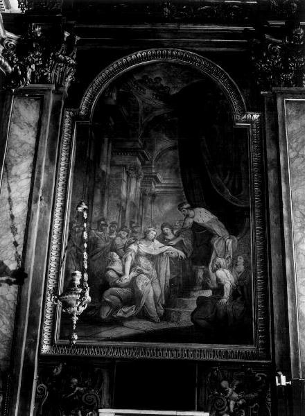 Ester sviene dinanzi ad Assuero (dipinto, opera isolata) di Paganelli Giuseppe (primo quarto sec. XIX)