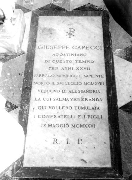 lapide, opera isolata - bottega ligure (sec. XX)