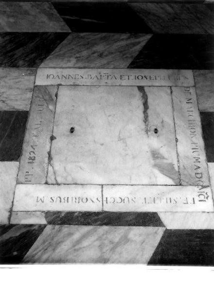 lapide, elemento d'insieme - bottega ligure (sec. XIX)