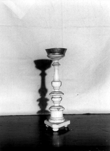 candeliere d'altare, serie - bottega ligure (fine sec. XIX)