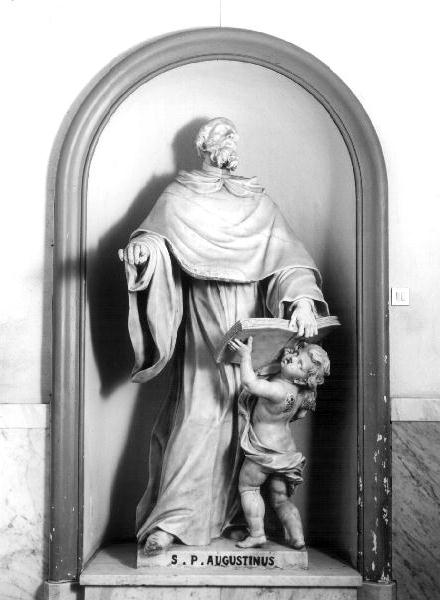 SANT'AGOSTINO (statua, opera isolata) di Bocciardo Pasquale (sec. XVIII)