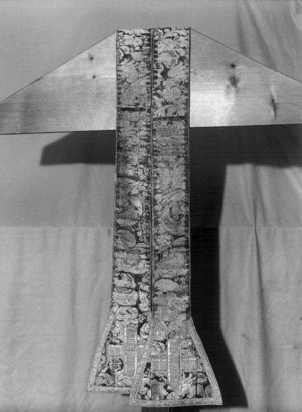 motivi decorativi vegetali con melagrana (stola, elemento d'insieme) - manifattura ligure (metà sec. XVII)