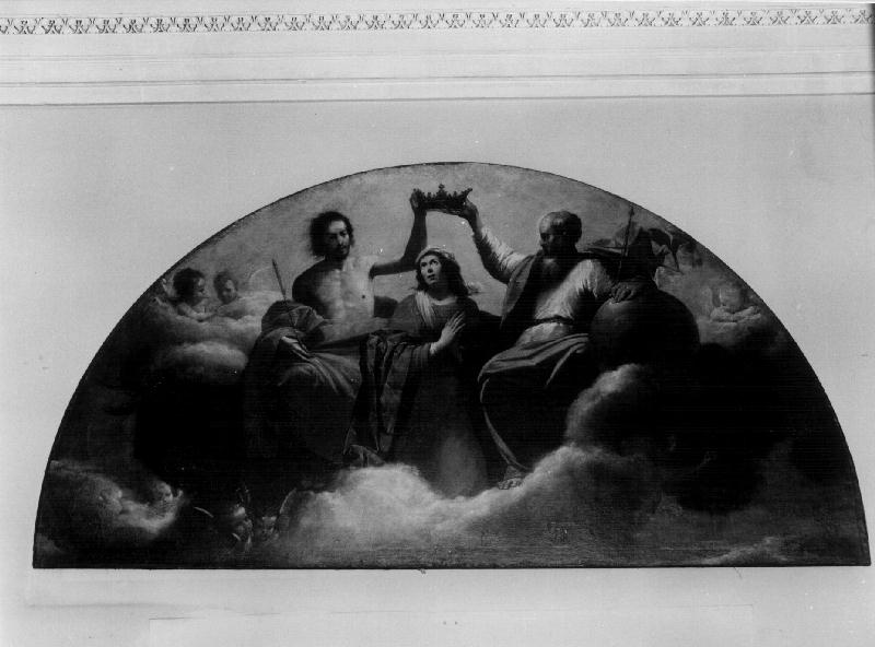 incoronazione di Maria Vergine (dipinto, opera isolata) di De Ferrari Giovanni Andrea (sec. XVII)