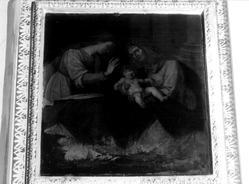 Madonna con Bambino e Sant'Anna (dipinto, elemento d'insieme) - ambito ligure (prima metà sec. XVII)