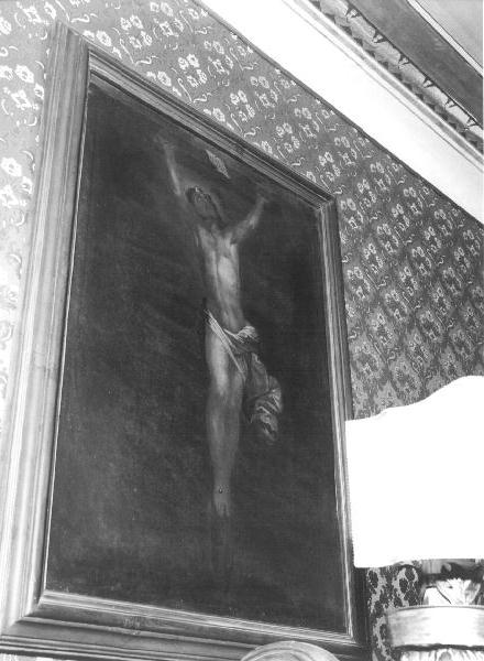 Cristo crocifisso (dipinto, opera isolata) - ambito ligure (seconda metà sec. XIX)