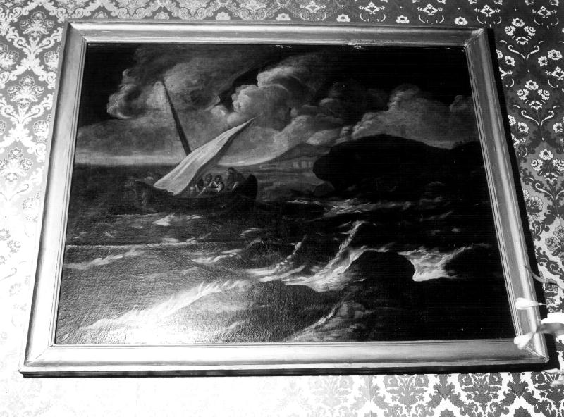 Cristo e gli apostoli in barca sul lago di Tiberiade (dipinto, opera isolata) - ambito ligure (seconda metà sec. XIX)