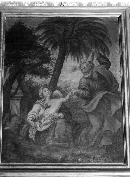 FUGA IN EGITTO (dipinto, opera isolata) - ambito ligure (prima metà sec. XVIII)