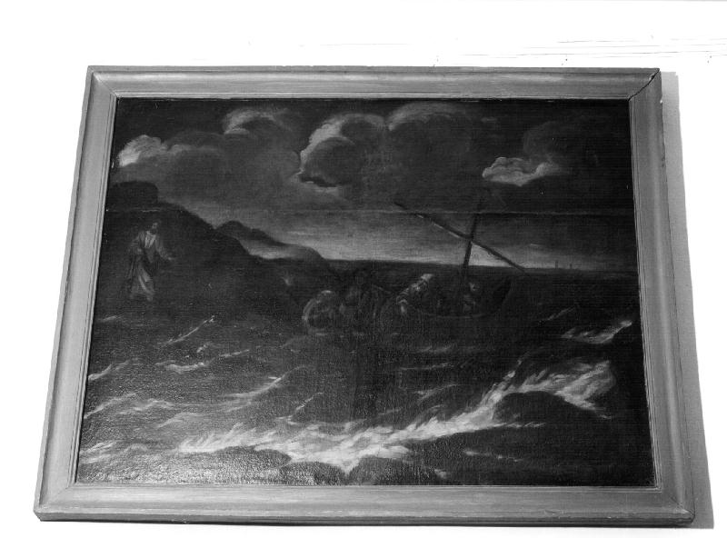 Cristo cammina sulle acque del lago di Tiberiade (dipinto, opera isolata) - ambito ligure (seconda metà sec. XIX)