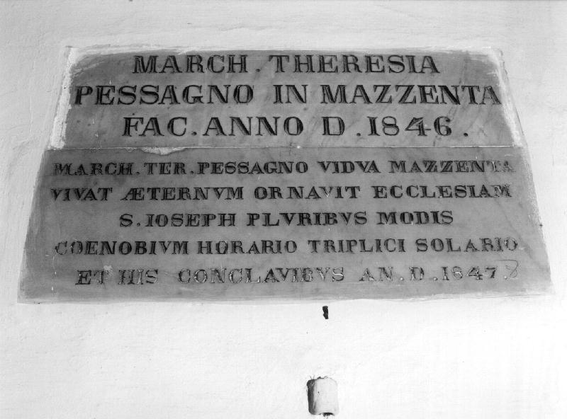 lapide, elemento d'insieme - bottega ligure (sec. XIX)